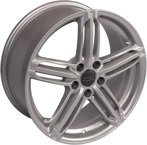 OE Wheels AU12 18 Inch Rim Fits RS6 Style 5x112 18x8 Gloss Silver - Hollander 58840 (1) in Saudi Arabia