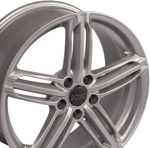 OE Wheels AU12 18 Inch Rim Fits RS6 Style 5x112 18x8 Gloss Silver - Hollander 58840 (1) in Saudi Arabia
