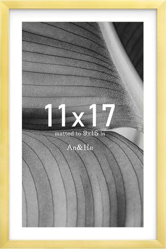 An&He 11x17 Picture Frame, Gold Photo Frame for Tabletop and Wall Display, Minimalist Design, Set of 1 in Kuwait