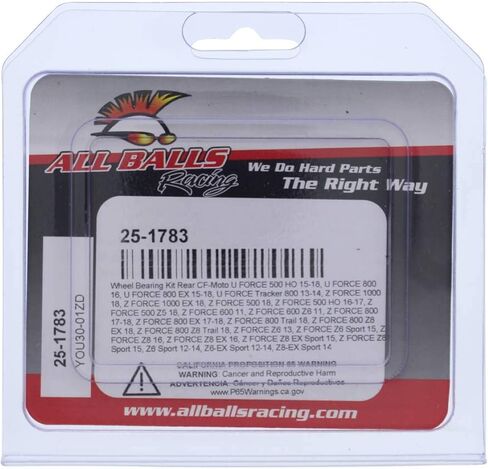 مجموعة محمل عجلة السباق لجميع الكرات 25-1783 متوافقة مع/بديلة لـ CF-Moto U Force 500 HO 2015-18، U Force 800 2016/800 EX 2015-18، U Force Tracker 800 2013-14، Z Force 1000 2018 in Saudi Arabia
