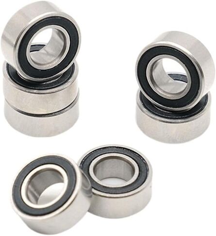 10 قطعة MR125RS 5X12X4mm تحمل ABEC-7 الكهربائية RC سيارة شاحنة MR125 RS 2RS الكرات MR125-2RS الأسود مختومة in Saudi Arabia