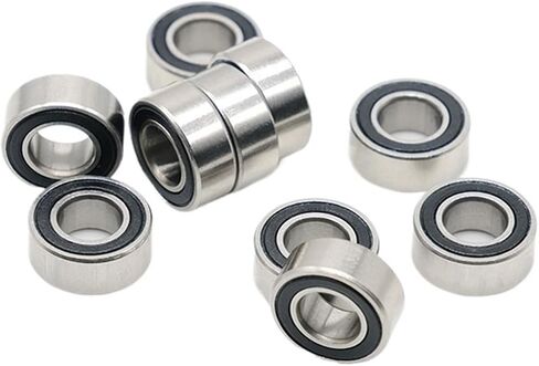 10 قطعة MR125RS 5X12X4mm تحمل ABEC-7 الكهربائية RC سيارة شاحنة MR125 RS 2RS الكرات MR125-2RS الأسود مختومة in Saudi Arabia