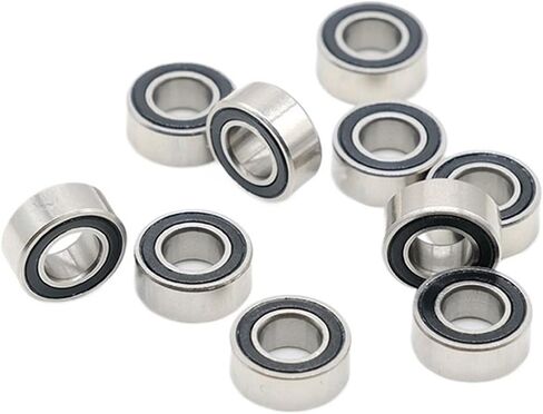 10 قطعة MR125RS 5X12X4mm تحمل ABEC-7 الكهربائية RC سيارة شاحنة MR125 RS 2RS الكرات MR125-2RS الأسود مختومة in Saudi Arabia