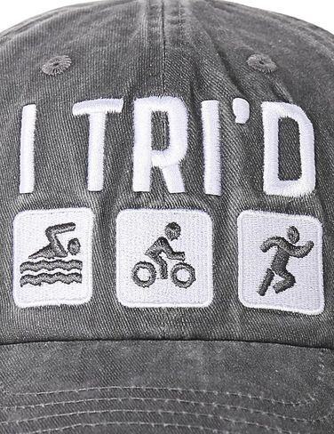 InnoBeta Triathlon Gifts, Triathlon Hat for Men Women for Christmas, Birthday, Adjustable Embroidered Baseball Cap Gray in Saudi Arabia
