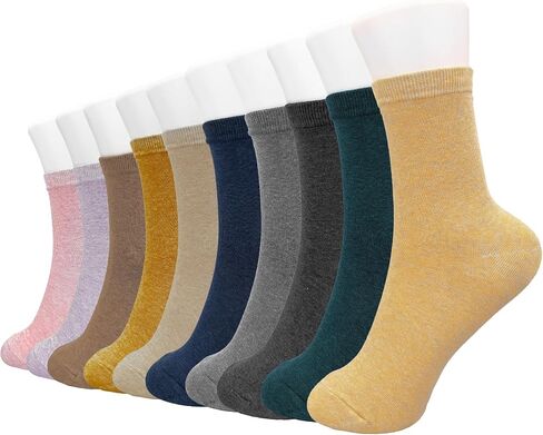 Women Crew Assorted Colors Socks (Regular + Ribbed) in Saudi Arabia