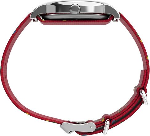 Timex x Peanuts Women's Weekender Holiday 38mm Watch - Red Strap White Dial Silver-Tone Case in Saudi Arabia