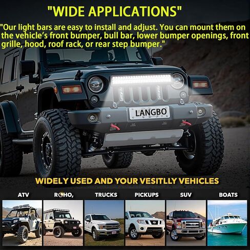 26 inch144W Amber & White 6‑Mode LED Light Bar – Dual‑Row Spot & Flood Combo, 15000 LM IP68 Waterproof Strobe/Fog Off‑Road Light for Truck, Jeep, UTV, ATV, Boat, 12 V(Without Wiring Harness) in Saudi Arabia