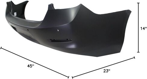 MBI AUTO - Primered, Rear Bumper Cover Replacement Compatible with 2013 2014 2015 Chevy Malibu w/Park Assist 13 14 15, GM1100895 in Saudi Arabia