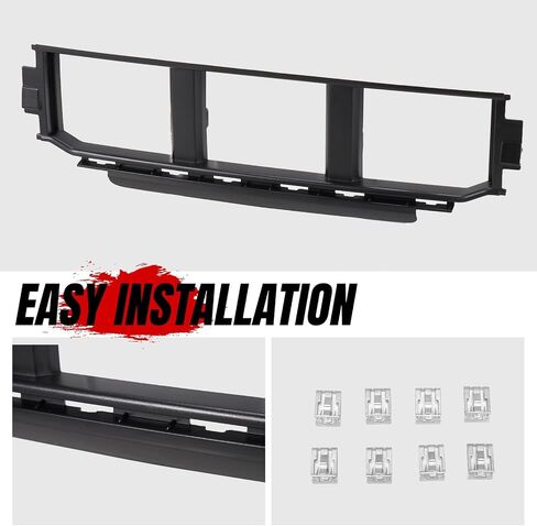 A & UTV PRO Front Bumper Grille for Ford F-150 2021 2022 2023, Black Lower Center Bumper Cover Trim Panel Accessories, Durable cover grille spacer panel Replacement in Saudi Arabia