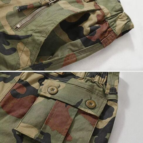 Cargo Pants Women Baggy Camo Tactical Pants Straight Leg Casual Y2K Work Trousers with 9 Pockets No Belt in Kuwait