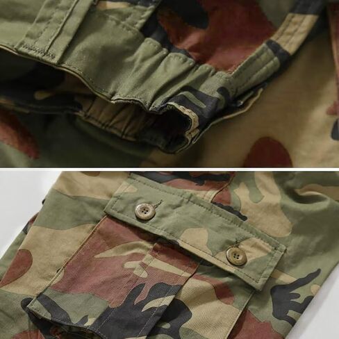 Cargo Pants Women Baggy Camo Tactical Pants Straight Leg Casual Y2K Work Trousers with 9 Pockets No Belt in Kuwait