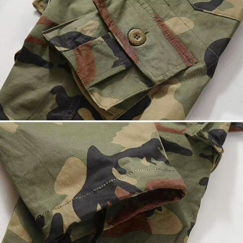 Cargo Pants Women Baggy Camo Tactical Pants Straight Leg Casual Y2K Work Trousers with 9 Pockets No Belt in Kuwait