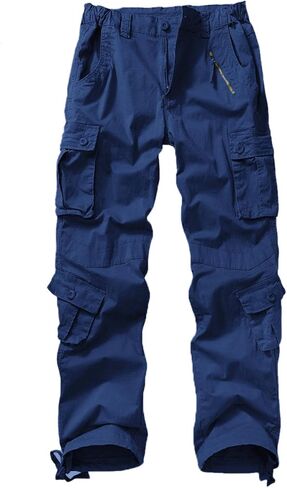 Cargo Pants Women Baggy Camo Tactical Pants Straight Leg Casual Y2K Work Trousers with 9 Pockets No Belt in Kuwait