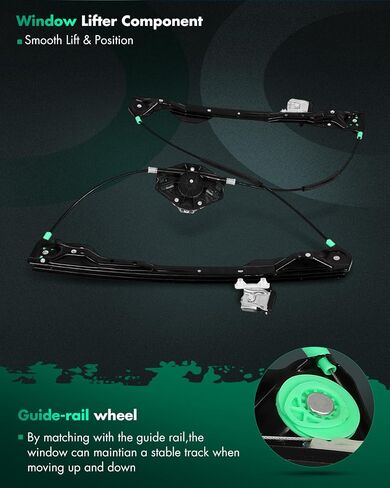 SCITOO Power Window Regulator with and o Motor fit for 2001 2002 2003 2004 2005 2006 2007 for Focus Focus Front Left Side 740-128 in Saudi Arabia