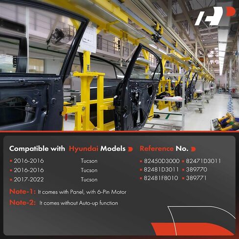 منظم نوافذ كهربائي أمامي ممتاز للسائق والراكب مع محرك متوافق مع Hyundai Tucson 2016-2022 in Saudi Arabia