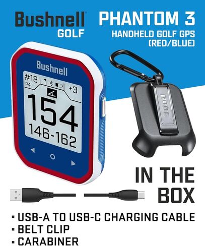 Bushnell Phantom 3 Slope GPS Golf Green with Slope Technology, Touchscreen, Magnetic Cart Mount with Wearable4U Towel Bundle in Kuwait