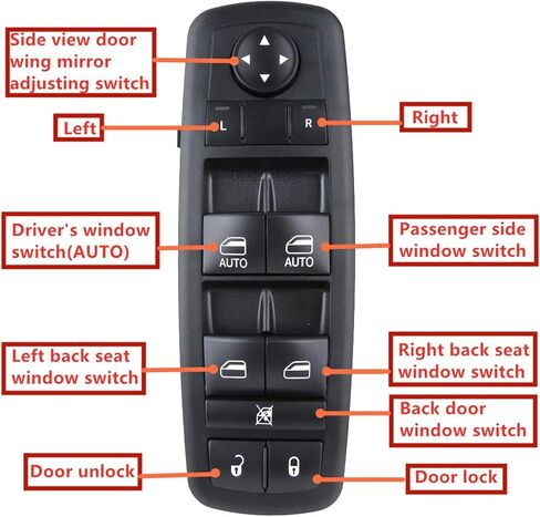 4602863AB 4602863AC 4602863AD LHD نافذة الطاقة ماستر رافع التحكم التبديل دفع لوحة أزرار 1 قطعة in Saudi Arabia