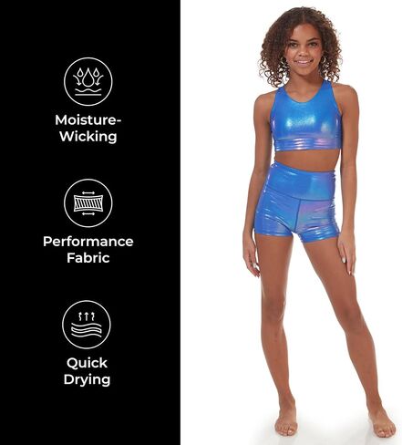Dragonwing V-Neck Crop Top (Designed for Dance, Gymnastics, Cheer and Workouts) in Saudi Arabia