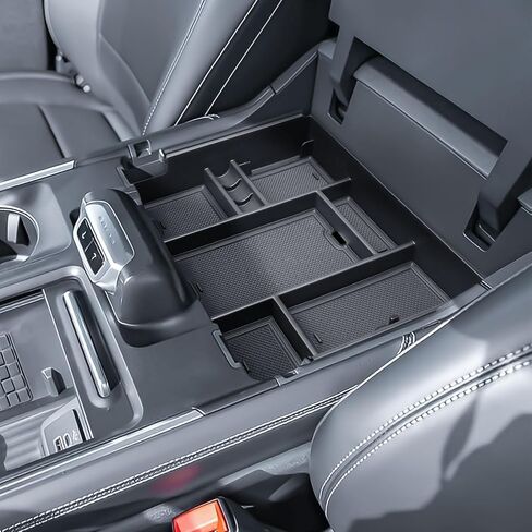 منظم وحدة التحكم المركزية متوافق مع ملحقات Ford Expedition الداخلية لعام 2025، صندوق تخزين مسند الذراع، حامل مقصورة بطبقة مزدوجة - يناسب فقط وحدة التحكم المركزية المنزلقة المرنة in Saudi Arabia