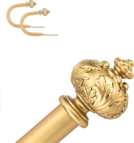 Rydenia 1" Curtain Rod with Albert Finials (Bronze Gold,48''-84'') in Saudi Arabia