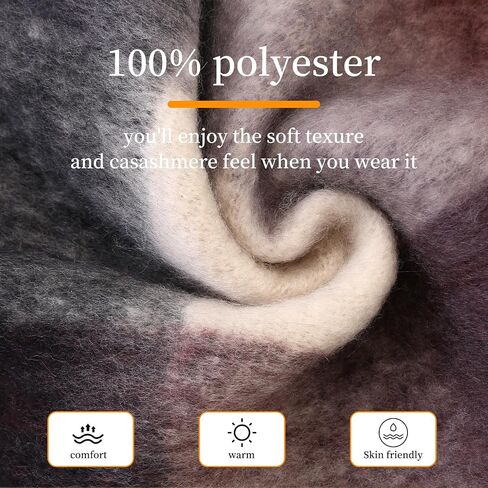 Women's Scarves Winter, Super Soft Scarf for Women Women's Cashmere Big Coloured Checked Scarf in Saudi Arabia