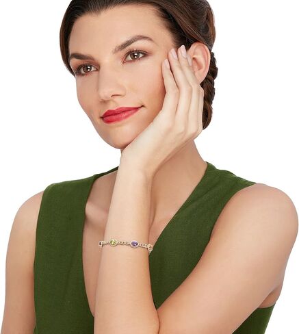 Ross-Simons 5.00 ct. t.w. Multi-Stone Link Bracelet in 18kt Gold Over Sterling Silver in Saudi Arabia