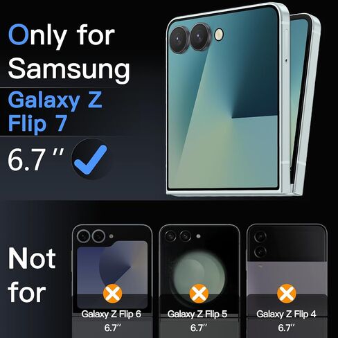 JETech Front Screen Protector for Samsung Galaxy Z Flip 6, Tempered Glass Film with Easy Installation Tool, Case-Friendly, HD Clear, 3-Pack in Saudi Arabia