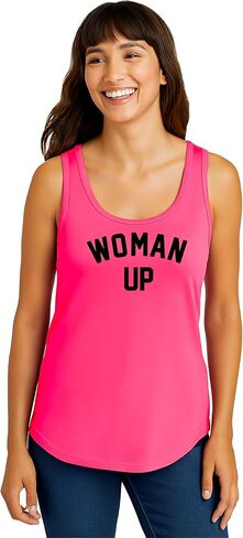 Olive Loves Apple Woman Up Tank Top for Women and Teens Women Empowerment & Motivational Feminist Shirt in Saudi Arabia