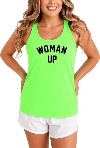 Olive Loves Apple Woman Up Tank Top for Women and Teens Women Empowerment & Motivational Feminist Shirt in Saudi Arabia
