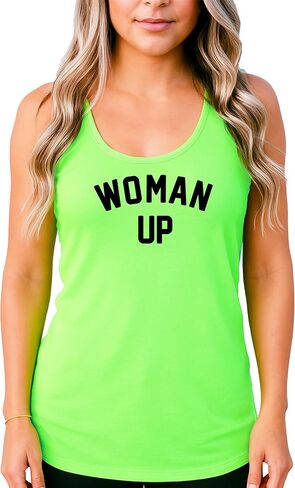 Olive Loves Apple Woman Up Tank Top for Women and Teens Women Empowerment & Motivational Feminist Shirt in Saudi Arabia