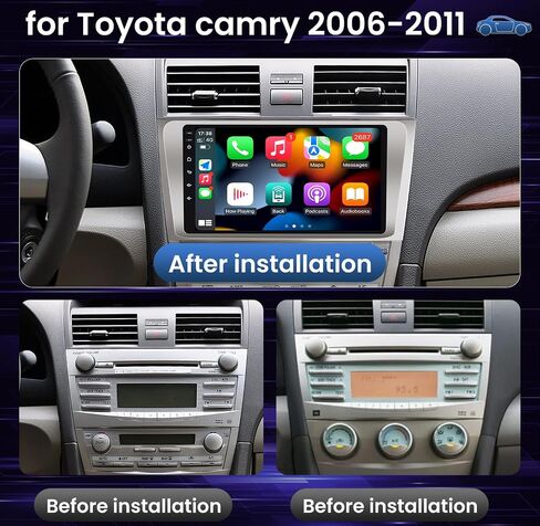 Car Radio for Toyota Camry 2006-2011 - 4+32G Upgrade Android 13 1280x800 HD 10" Touch Screen Car Stereo with Wireless Carplay & Android Auto,GPS Navigation, 5GWiFi, Bluetooth, 1080P Backup Camera in Saudi Arabia
