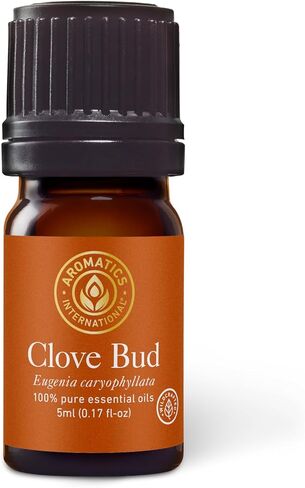 Aromatics International Premium Organic Clove Bud Essential Oil 5ml | 100% Pure Essential Oil for Diffusion, Aromatherapy & Wellness Use in Saudi Arabia