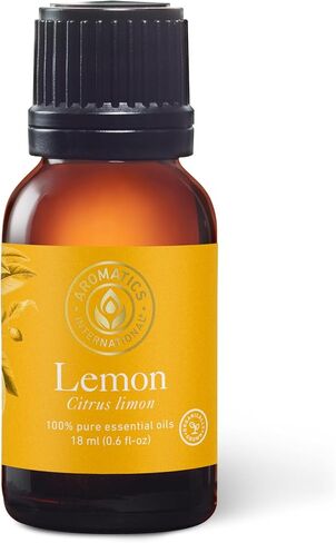 Aromatics International Premium Organic Lemon Essential Oil 5ml | 100% Pure Essential Oil for Diffusion & Aromatherapy in Kuwait