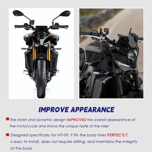 MT09 SP Motorcycle Accessories Windshield Front Support Windshield Wind Deflector Fairing Lower for MT 09 MT-09 SP 2024 2025 MT09SP in Kuwait