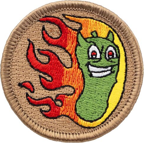 رقعة Flaming Pickle Patrol - رقعة مطرزة دائرية بقطر 2 بوصة (قابلة للكي) in Saudi Arabia