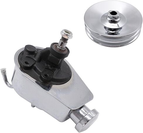 مضخة توجيه كهربائية LWP من BestParts مع مجموعة فضية بكرة أخدود مزدوجة متوافقة مع GM Chevy Pontiac SBC BBC 265 283 305 327 350 383 400 مع وحدات keyway مضخة مياه طويلة in Saudi Arabia