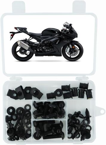 مسامير Xitomer Fairing المتوافقة مع GSXR600 2017-2024 GSXR 600 مجموعات التركيب مجموعات كاملة من الغسالات والمكسرات ومشابك الحلقات (التيتانيوم) in Saudi Arabia