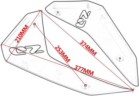 Motorbike For BMW R1300GS R 1300 GS 2024 2025 Front Radiator Guard Frame Side Panel Fairing Decorative Cover (Matte Black) in Saudi Arabia