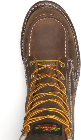 حذاء Thorogood مقاس 8 بوصات Moc Toe للرجال، أحذية صناعية وإنشائية، جلد متين، نعل خارجي مقاوم للانزلاق، ملاءمة مريحة in Kuwait