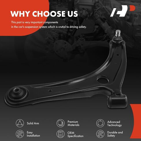 A-Premium Front Left Lower Control Arm, with Ball Joint & Bushing, Compatible with Jeep Compass 2007-2017, Patriot 2007-2017, Dodge Caliber 2007-2012 in Saudi Arabia