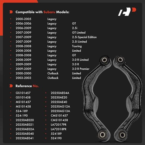 A-Premium 2 x Rear Upper Suspension Lateral Arms, with Bushing, Compatible with Subaru Outback 2000/2003, Legacy 2000-2009 in Saudi Arabia