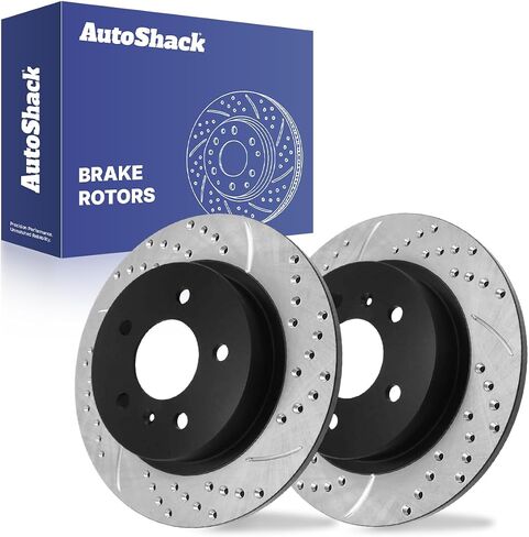 AutoShack Rear Brake Rotors | Replacement For 2006-2011 Buick Lucerne 2006-2011 Cadillac DTS 3.8L 3.9L 4.6L V6 V8 FWD | 2-PC Set in Saudi Arabia