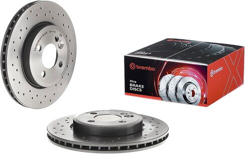 Brembo 09.A761.1X Xtra UV Coated vented drilled Front Brake Rotor MINI OE# 34116858651 in Saudi Arabia