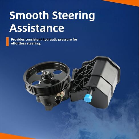 Power Steering Pump with Reservoir Compatible with 2003-2007 Dodge Ram 2500/3500 (Snap-Ring Retained Backplate, Except ZF Pump) & 2005-2007 Dodge Ram 4000 | Replace# 20-70268, 5073241AA in Saudi Arabia