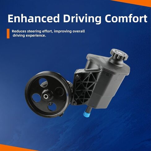 Power Steering Pump with Reservoir Compatible with 2003-2007 Dodge Ram 2500/3500 (Snap-Ring Retained Backplate, Except ZF Pump) & 2005-2007 Dodge Ram 4000 | Replace# 20-70268, 5073241AA in Saudi Arabia