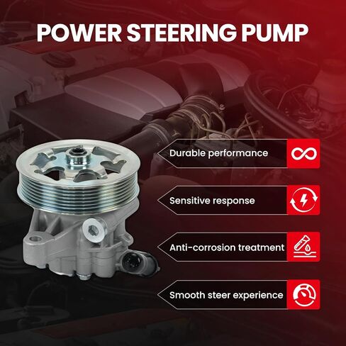 MOCA Power Steering Pump fits For Honda 2008-2012 Accord EX EX-L LX LX-P LX-S 2.4L, 2010-2012 Accord EX 2.4L, 2011-2012 Accord LX SE 2.4L in Saudi Arabia