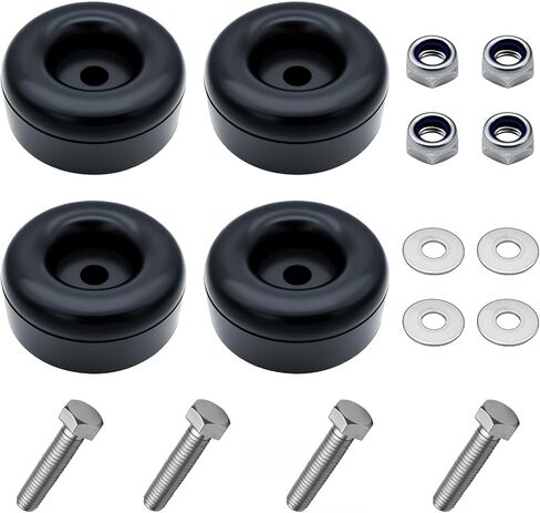 4 عبوات من مصدات المقطورة المطاطية المستديرة، وتوقفات مطاطية مستديرة مقاس 2.5 بوصة، متوافقة مع أبواب منحدر مقطورة البضائع وبوابات الشاحنات، وغسالات الضغط، وضواغط الهواء، والمضخات، و4 عبوات (بما في ذلك مجموعات البراغي) in Kuwait