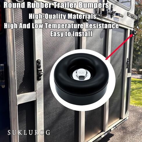 4 عبوات من مصدات المقطورة المطاطية المستديرة، وتوقفات مطاطية مستديرة مقاس 2.5 بوصة، متوافقة مع أبواب منحدر مقطورة البضائع وبوابات الشاحنات، وغسالات الضغط، وضواغط الهواء، والمضخات، و4 عبوات (بما في ذلك مجموعات البراغي) in Kuwait