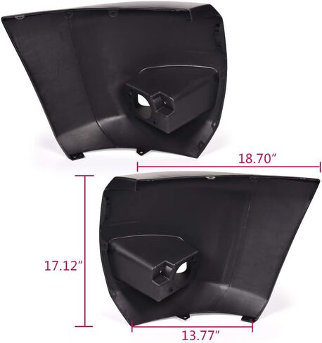 4Pcs Left&Right Front Primed Plastic Bumper End Extension Face Bar Cap With Fog Lights Replaces Compatible with Chevrolet Silverado 1500 2007-2013 in Saudi Arabia