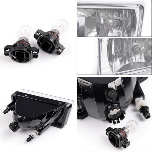 4Pcs Left&Right Front Primed Plastic Bumper End Extension Face Bar Cap With Fog Lights Replaces Compatible with Chevrolet Silverado 1500 2007-2013 in Saudi Arabia